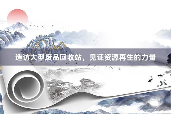 造访大型废品回收站，见证资源再生的力量
