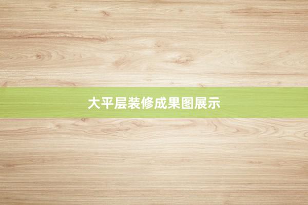 大平层装修成果图展示